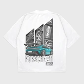 Oversize 'Porsche' T-Shırt thumbnail 4