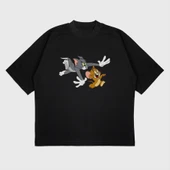 Oversize 'Tom & Jerry' Baskılı T-Shırt thumbnail 2