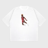 Oversize 'Michael Jordan' Baskılı T-Shırt thumbnail 3