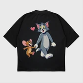 Oversize 'Tom & Jerry' Baskılı T-Shırt thumbnail 1