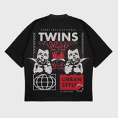 Oversize 'Twıns' T-Shırt thumbnail 1