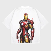 Oversize 'Iron Man' Baskılı T-Shırt thumbnail 3