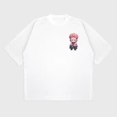 Oversize 'Chibi Sukuna' Baskılı T-Shırt thumbnail 2