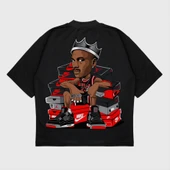 Oversize 'Michael Jordan' Baskılı T-Shırt thumbnail 2