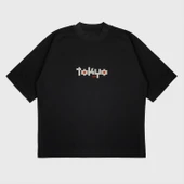 Oversize 'Tokyo' Baskılı T-Shırt thumbnail 4