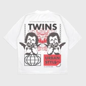 Oversize 'Twıns' T-Shırt thumbnail 3