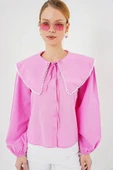 Bebe Yaka Gömlek 20314 - Pembe thumbnail 4