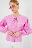 Bebe Yaka Gömlek 20314 - Pembe thumbnail 1