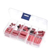 45 Adet Dip Switch Seti 1-9 Pin 2,54mm 9 Çeşit Şeffaf Çantada thumbnail 5