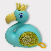 Kurmalı Işıklı Sevimli Flamingo - Yeşil thumbnail 2