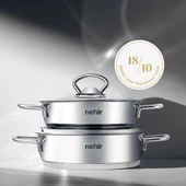 Nehir Silver Çelik 4 Parça Sahan Seti 18-20 cm thumbnail 1
