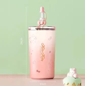 Hello Kitty 480ml Paslanmaz Çelik Pipetli Termos thumbnail 2