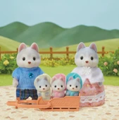 Calico Critters Husky Ailesi Figür Oyuncak Seti thumbnail 3