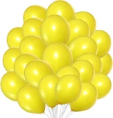 METALİK BALON SARI 50 ADET thumbnail 1