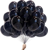 METALİK BALON SİYAH 50 ADET thumbnail 1