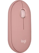 logitech M350 Pebble Sessiz Kablosuz Kompakt Mouse Pembe thumbnail 1