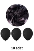 PASTEL BALON SİYAH 10  ADET thumbnail 2