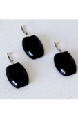 Sertifikalı Oval Model Gerçek Oniks Taşı Kolye thumbnail 2