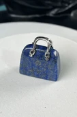 Sertifikalı Çanta Model Lapis Lazuli Taşı Kolye thumbnail 3