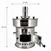 Paslanmaz Çelik 7 litre Demlikli Semaver thumbnail 4