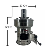 Paslanmaz Çelik 7 litre Demlikli Semaver thumbnail 8