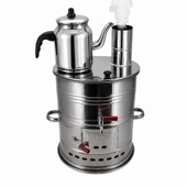 Paslanmaz Çelik Demlikli 7 litre Semaver thumbnail 2