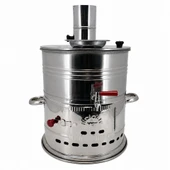 Paslanmaz Çelik Demlikli 7 litre Semaver thumbnail 6