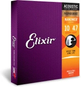 Elixir 16002 Nanoweb Phosphor Bronze Akustik Gitar Teli (10-47) thumbnail 1