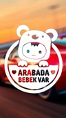 Arabada Bebek Var Araba Cam Sticker 24x28cm 2 Elli thumbnail 1