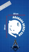 Arabada Bebek Var Araba Cam Sticker 24x28cm Tek Elli thumbnail 2