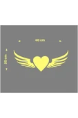 SEÇ Kanatlı Kalp Sticker Çok Amaçlı Sticker thumbnail 2