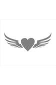 SEÇ Kanatlı Kalp Sticker Çok Amaçlı Sticker thumbnail 1