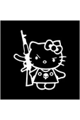 SEÇ Silahlı Kitty Sticker Çok Amaçlı Sticker thumbnail 1