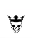 SEÇ Taçlı KuruKafa Sticker  Çok Amaçlı Sticker thumbnail 1