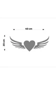 SEÇ Kanatlı Kalp Sticker Çok Amaçlı Sticker thumbnail 2