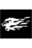 SEÇ Alevli Kükreyen Aslan Sticker Oto Sticker thumbnail 2