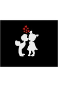 SEÇ Öpüşen Çocuklar Sticker Oto Araba Sticker thumbnail 1