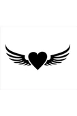 SEÇ Kanatlı Kalp Sticker Çok Amaçlı Sticker thumbnail 1