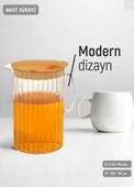 Bambu Renk Sürahi Plastik 2,1 Litre BPA FREE thumbnail 2