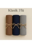 Penye Pamuksu Şal Klasik 3 lü Set thumbnail 1