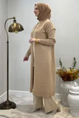 Manolya Bej Triko Hırka thumbnail 3