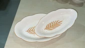 2li El yapımı desenli servis tabağı sunum tabağı thumbnail 4