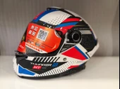 KASK MT THUNDER 4 SV LUMİNENCE A7 MAT BEYAZ/MAVİ thumbnail 1