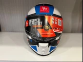 KASK MT THUNDER 4 SV LUMİNENCE A7 MAT BEYAZ/MAVİ thumbnail 4