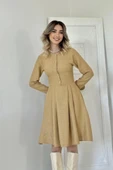 Vizon Kısa Klasik Elbise thumbnail 3