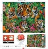 Educa Puzzle - 500 Parça Kaplan Ormanı Puzzle - 19902 - Tiger Jungle thumbnail 3