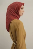 Lyocell Kırmızı Desenli Eşarp 3- 35 thumbnail 3