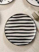 Handmade Trendy All in Black 6 lı Pasta Seti 19 cm thumbnail 2
