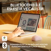 Logitech M240 Sessiz Kompakt Kablosuz Bluetooth Mouse - Pembe thumbnail 2