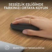 Logitech M350s Pebble 2 Bluetooth Kablosuz Sessiz Kompakt Mouse - Siyah thumbnail 5